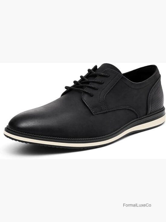 Black Nubuck Oxford Shoes - Lace Up Business Casual main image 5